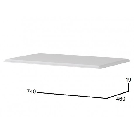 Worktop Tiffany F740x19x460mm