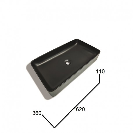 Ceramic washbasin P62x36-BHBK